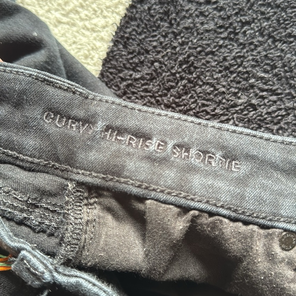 American Eagle Outfitters Black Curvy Hi-Rise Shortie Size 2 - Picture 4 of 4